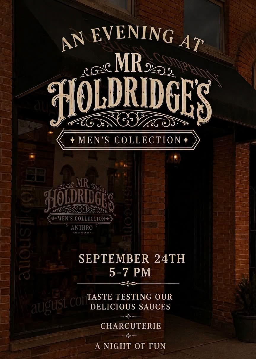 Mr. Holdridge's After Hours: Men's Fall Showcase at Anthro Apothecary in Tecumseh, MI