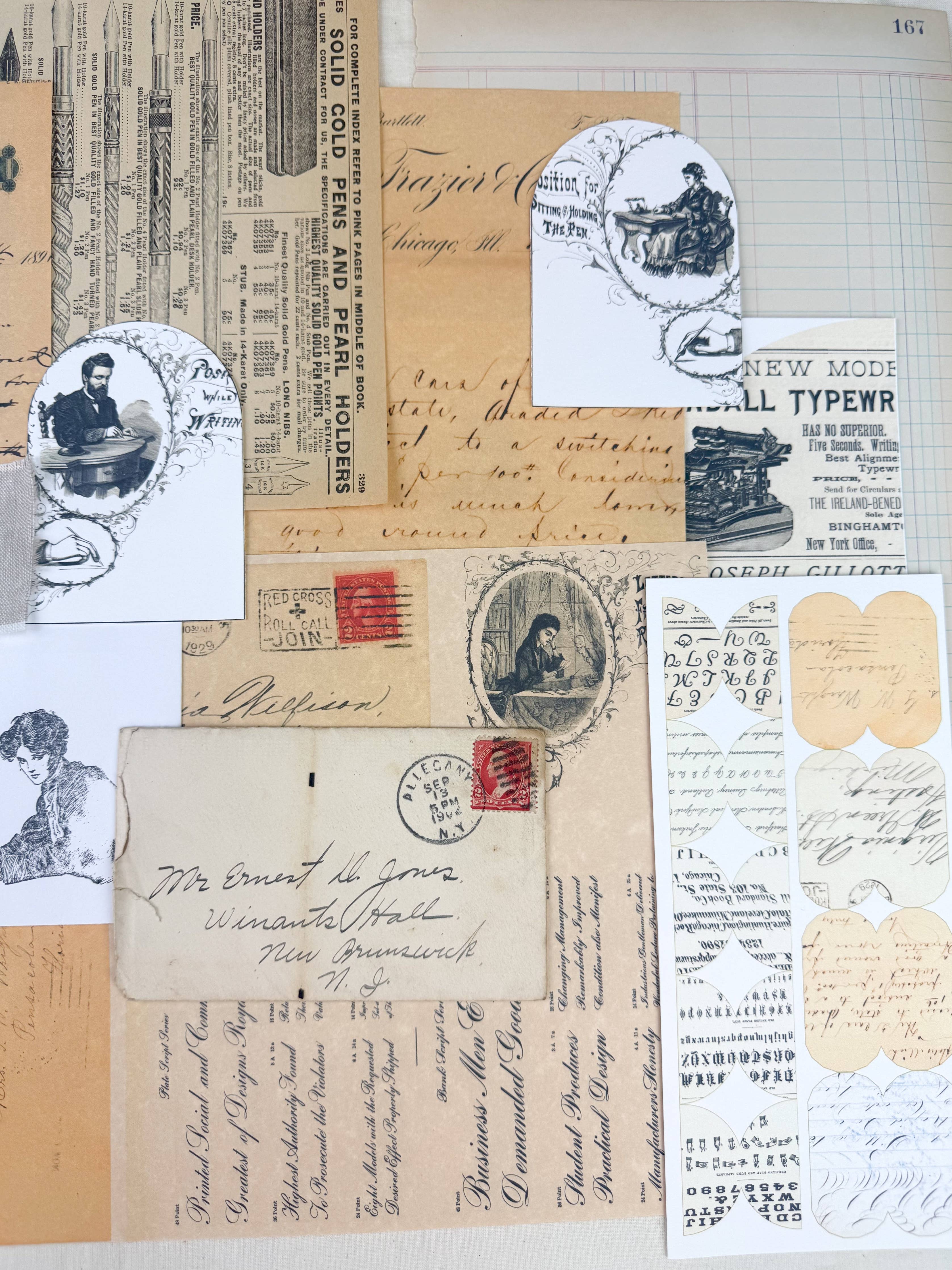 Writing Ephemera Kit | Junk Journal Supplies | Vintage Letters & Paper Craft A House of Books