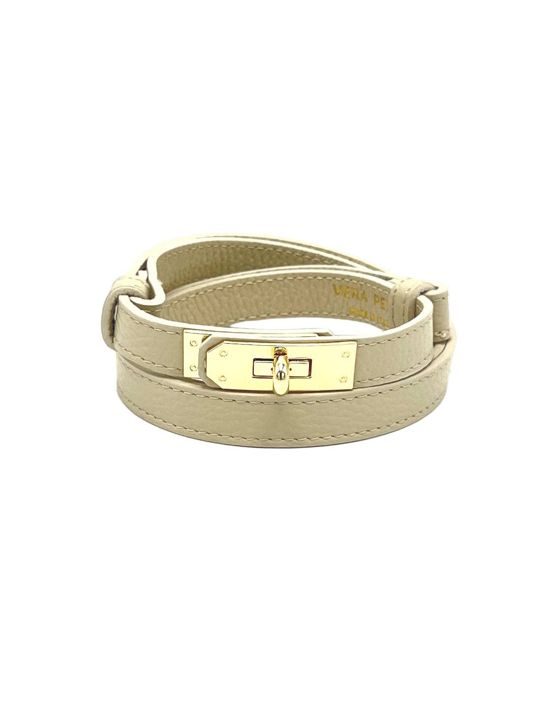 Women’s Adjustable 17 mm Genuine Leather Dress Belt, Made in Italy Beige Suie Valentini srl