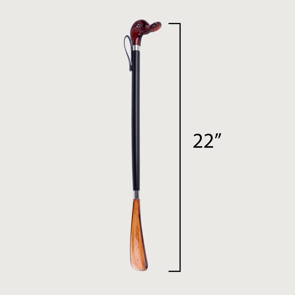 FootFitter Medium 22" Shoe Horn with Tortoiseshell Duck Handle FootFitter