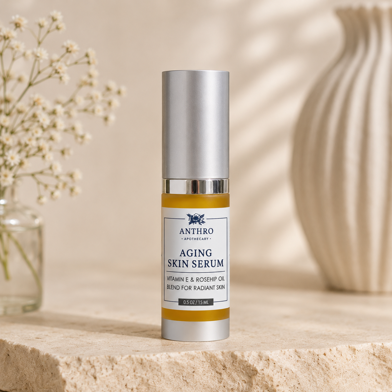 Natural Aging Skin Serum | Rosehip, Argan & Jojoba Oils | Handmade by Anthro Apothecary Handmade by Anthro Apothecary