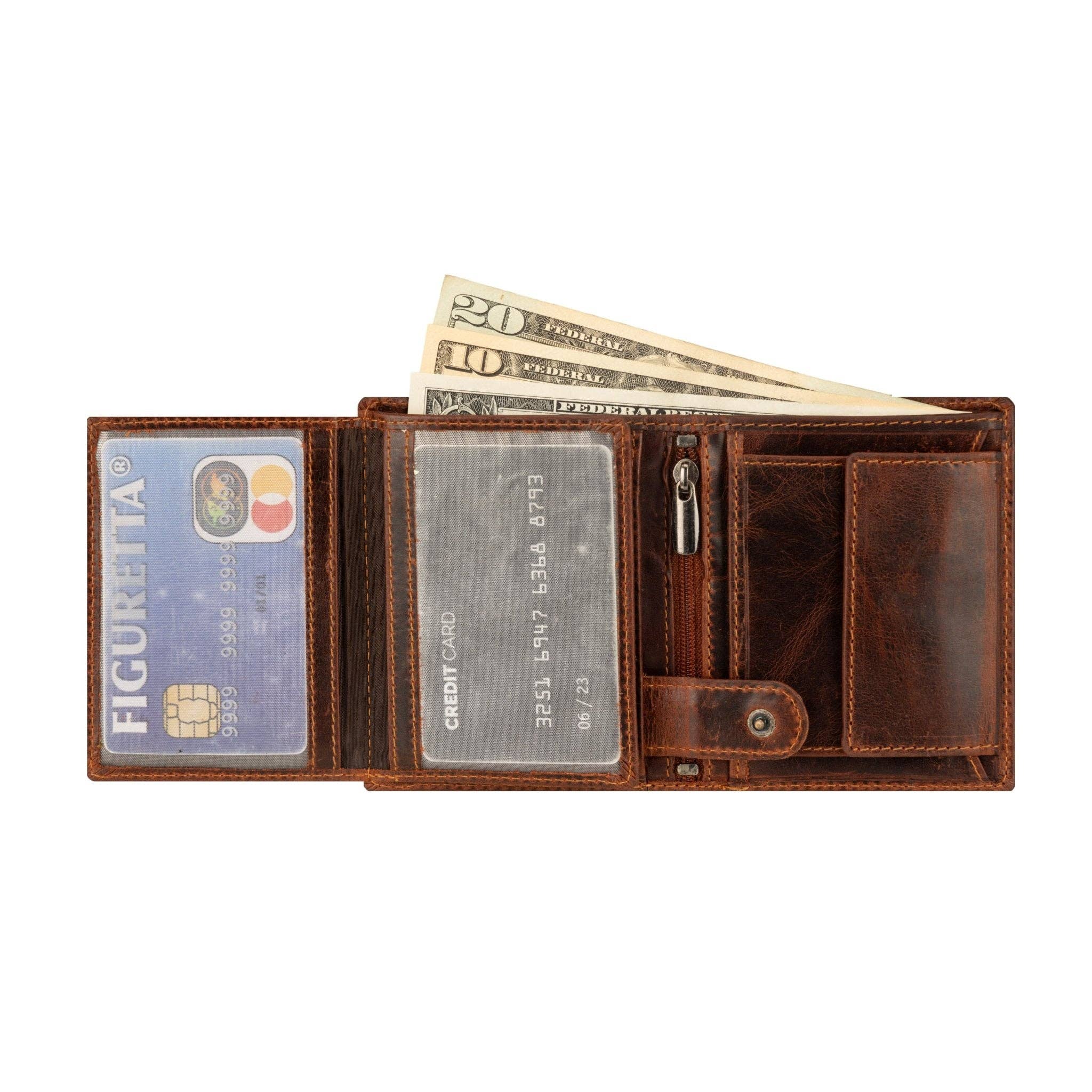 Philip Full-Grain Leather Trifold Wallet for Men | RFID Blocking Minori Leather