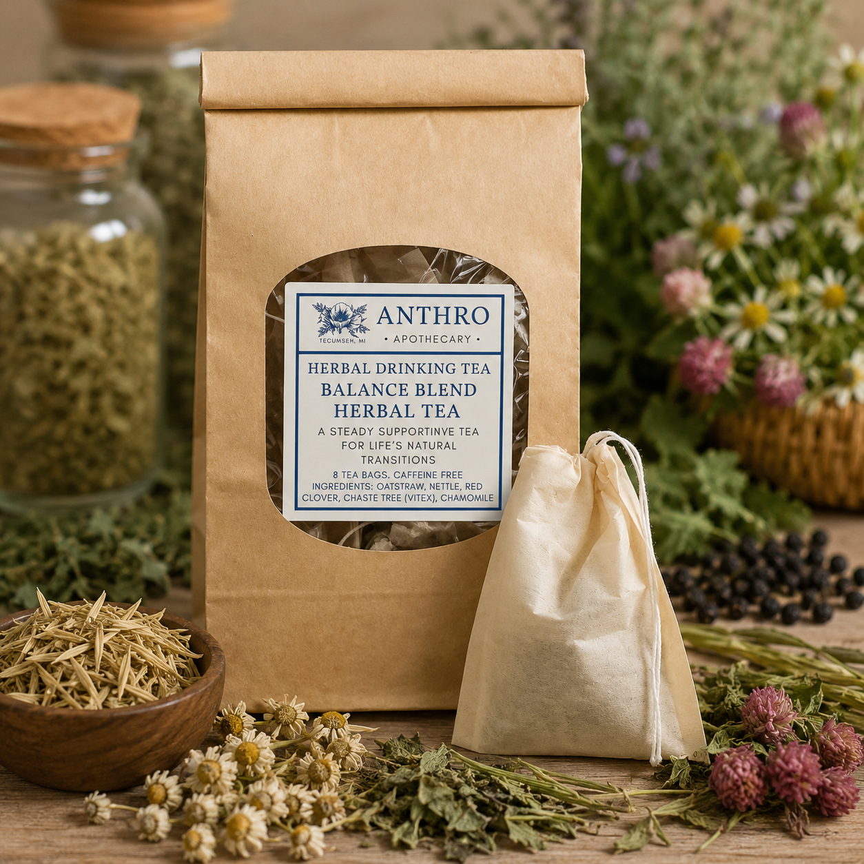 Balance Blend Tea | Women’s Herbal Wellness Tea Anthro Apothecary