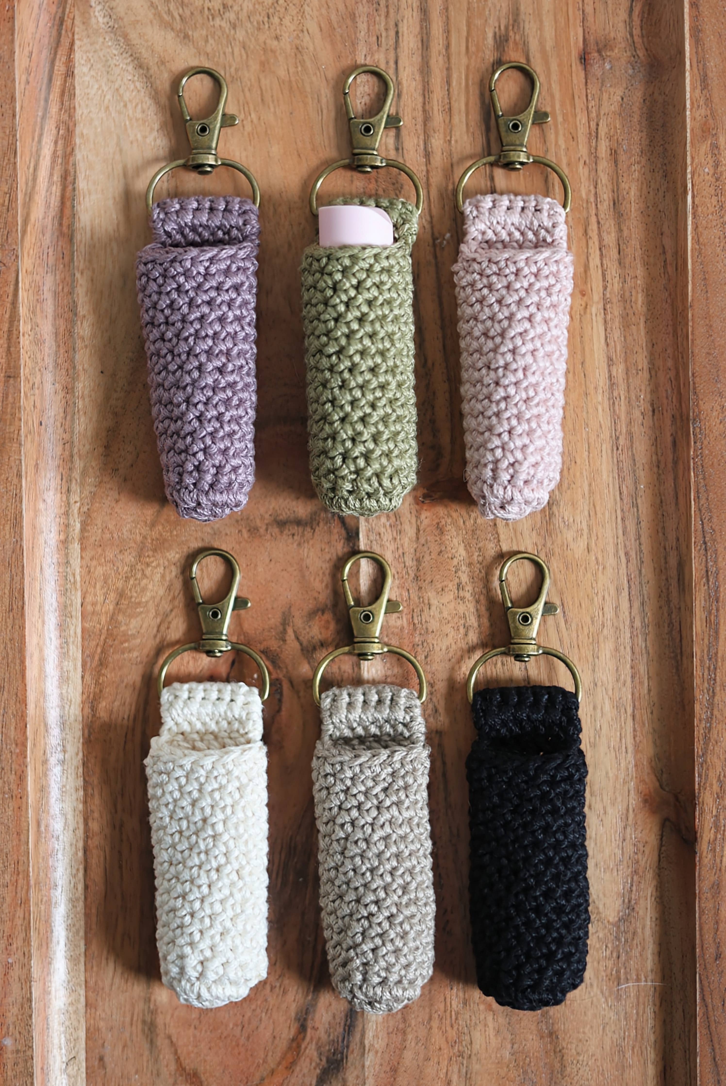 Crochet Lip Balm Holder | Extended Size for EOS & Large Balms | Handmade Gracy & Henry: Handmade