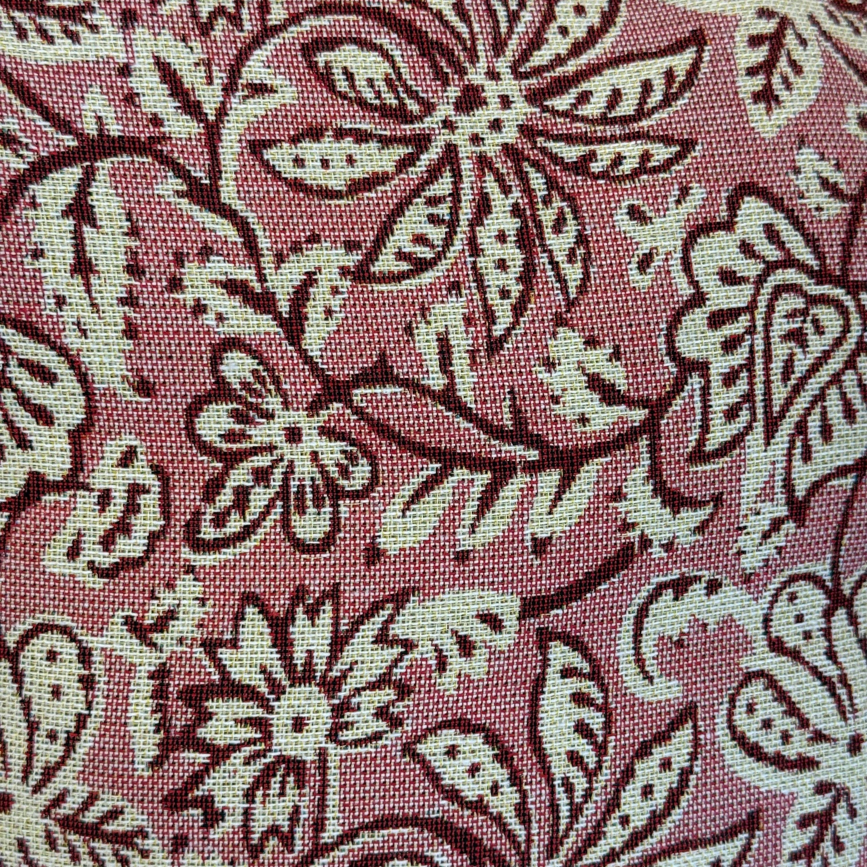 Floral Jacquard Book Cover & Matching Bookmark – Zippered Fabric Sleeve