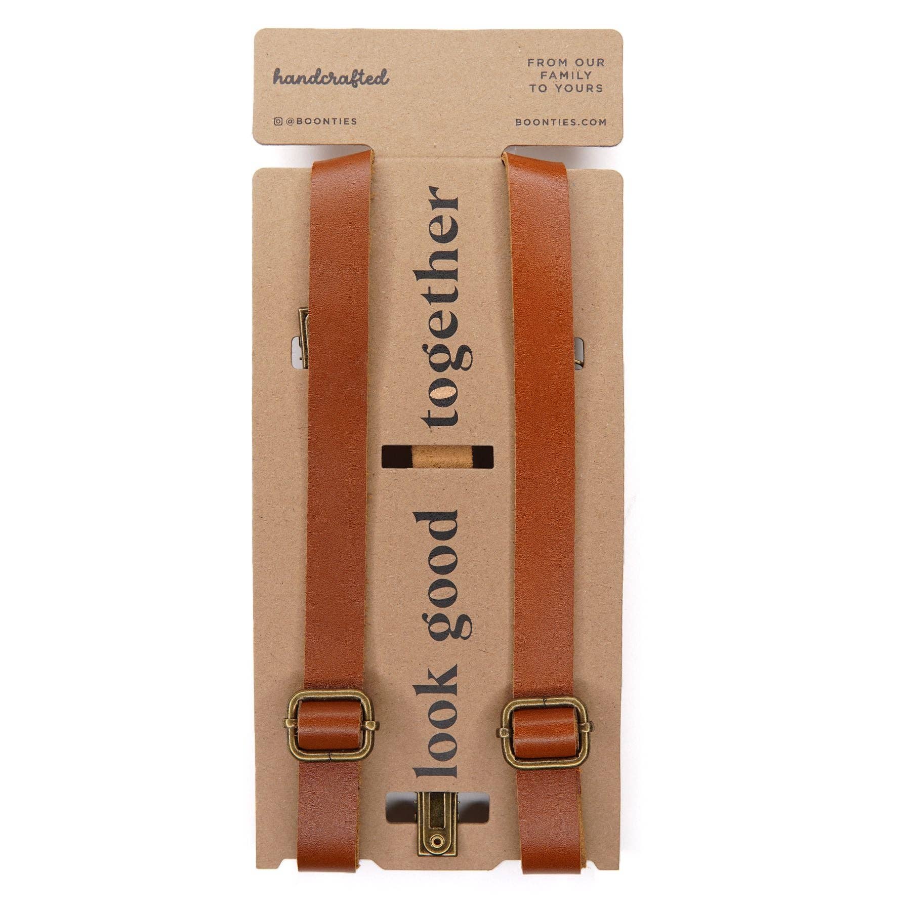 Genuine Leather Suspenders | Teens & Adults | Handmade in USA | Boon Boon Ties