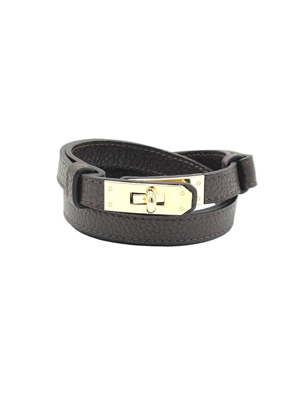 Women’s Adjustable 17 mm Genuine Leather Dress Belt, Made in Italy D.Brown Suie Valentini srl
