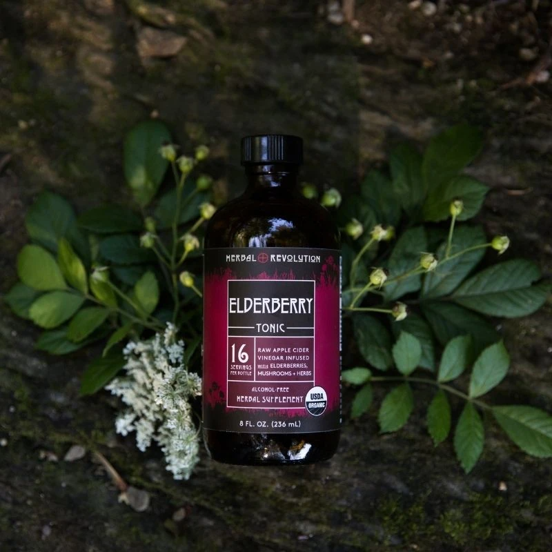 Elderberry Tonic: Raw ACV w/Mother, Immune Support