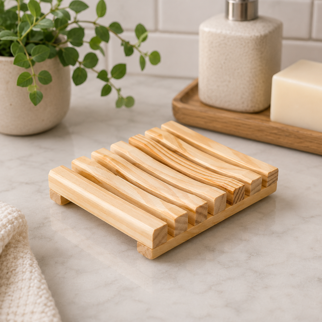 wood soap dish