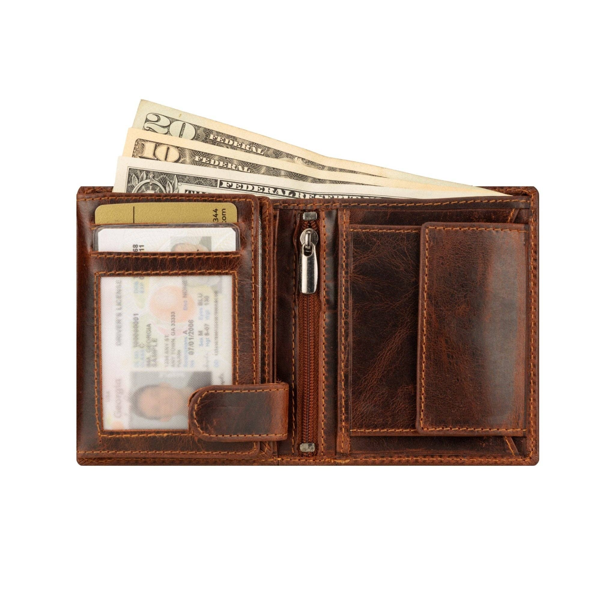 Philip Full-Grain Leather Trifold Wallet for Men | RFID Blocking Minori Leather
