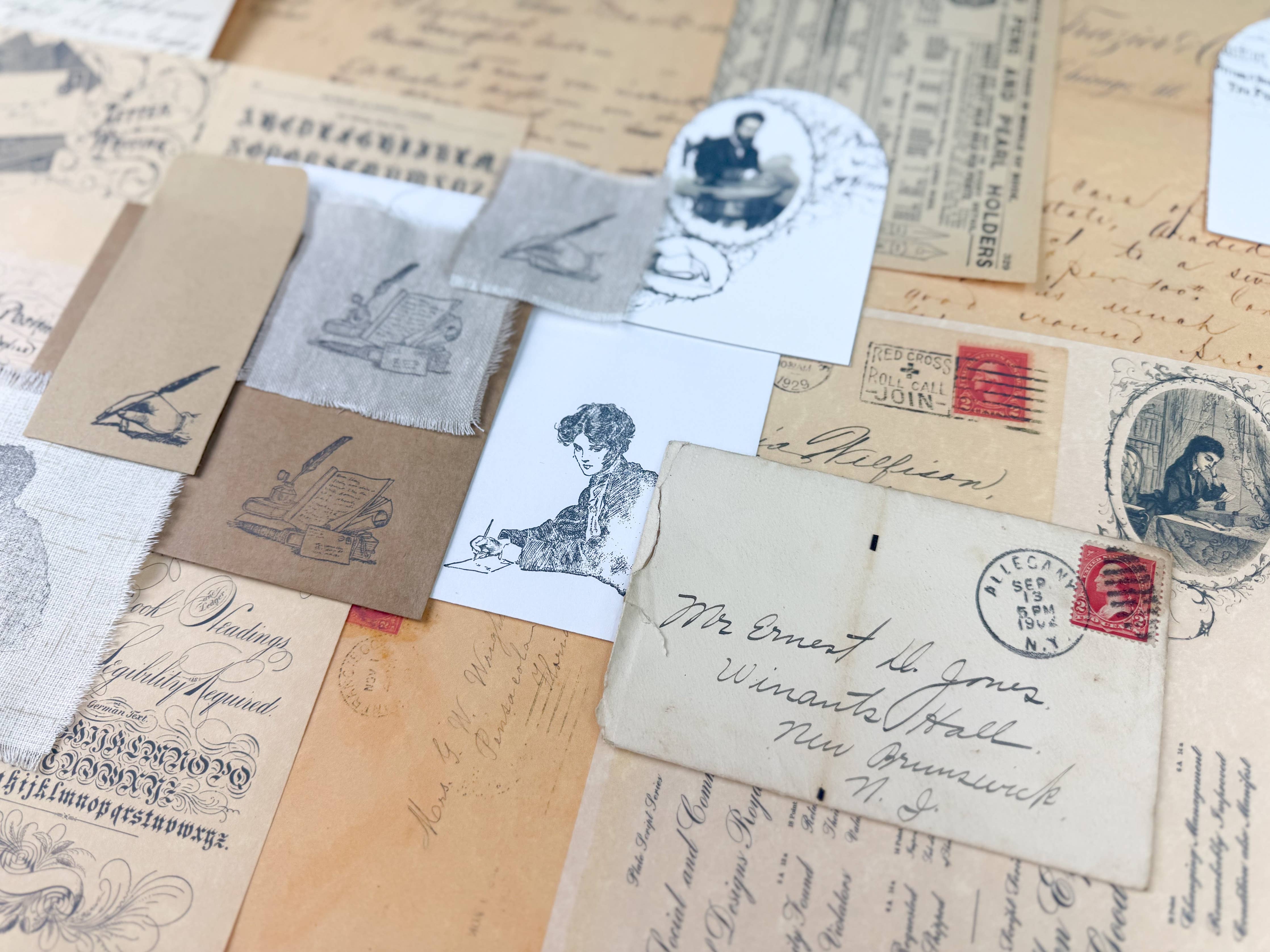 Writing Ephemera Kit | Junk Journal Supplies | Vintage Letters & Paper Craft A House of Books