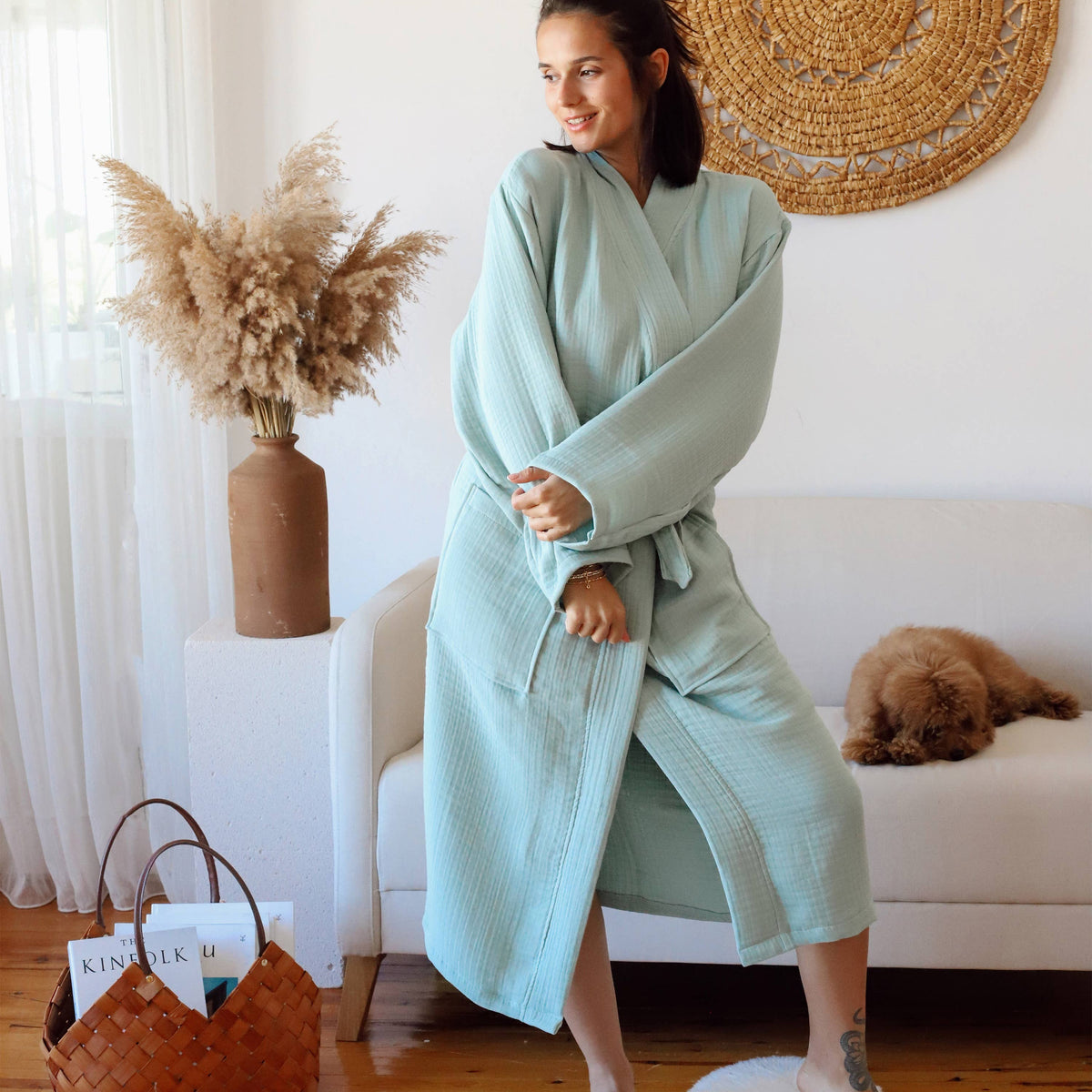Turkish Cotton Spa Robe VivaMaison