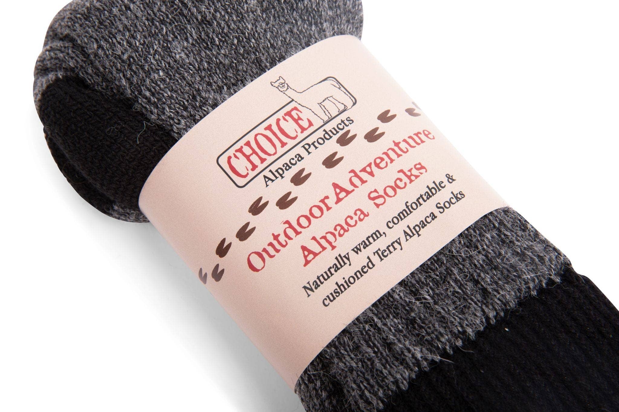 Men's Alpaca Outdoor Adventure Socks | 100% Natural | Made in USA Choice Alpaca Products