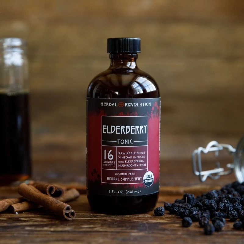 Elderberry Tonic: Raw ACV w/Mother, Immune Support