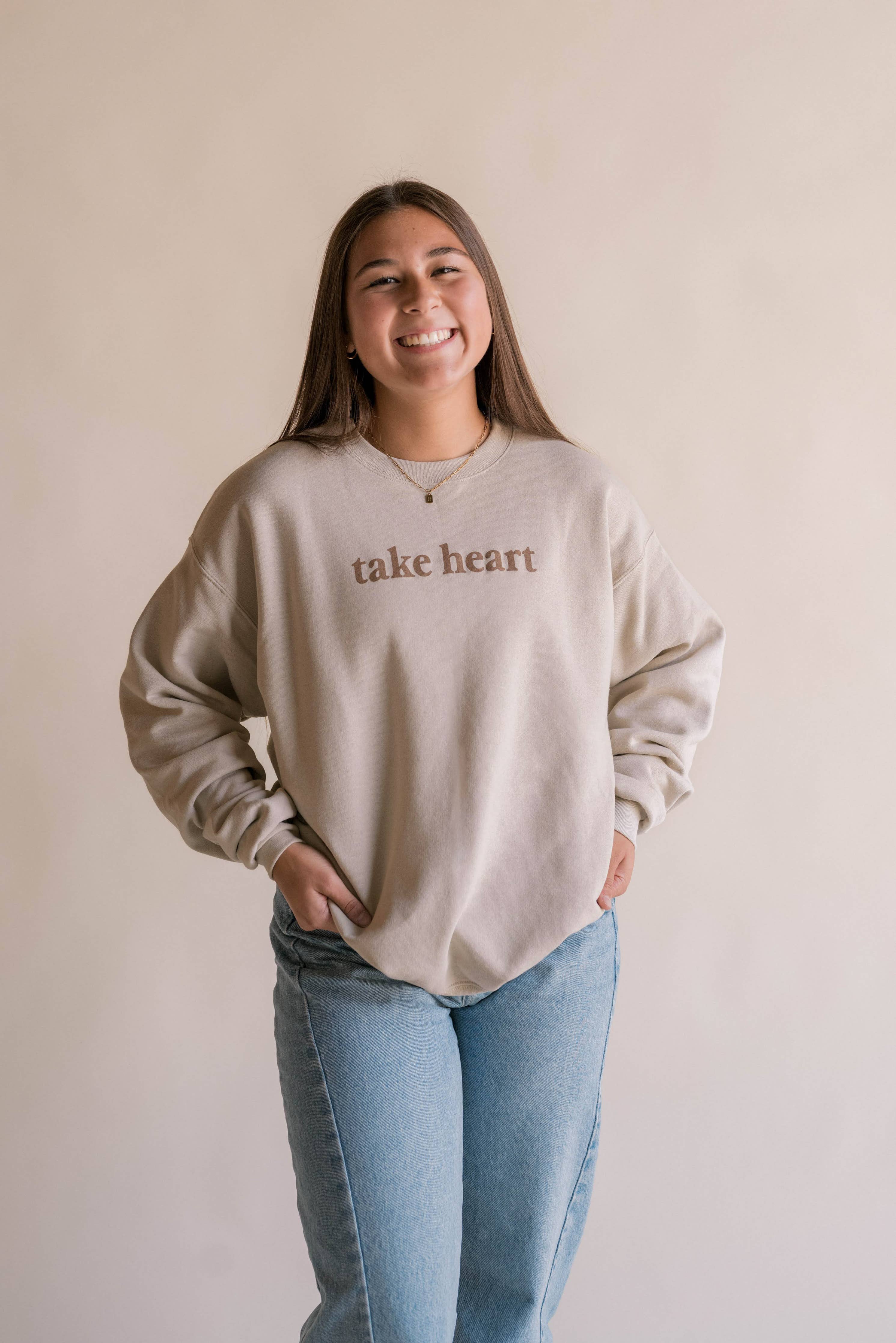 Take Heart Pullover | Christian Pullover Dear Heart