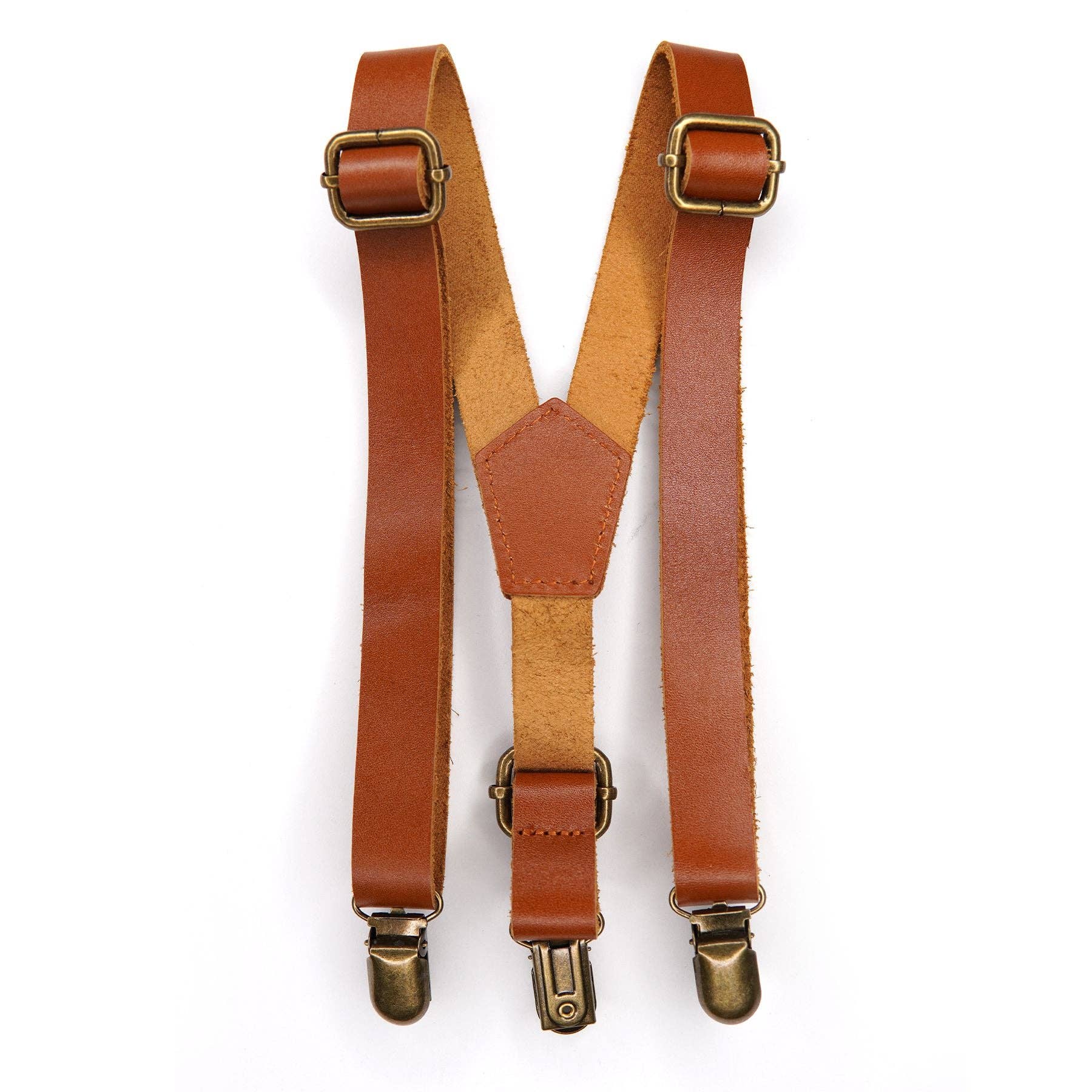 Genuine Leather Suspenders | Teens & Adults | Handmade in USA | Boon Boon Ties