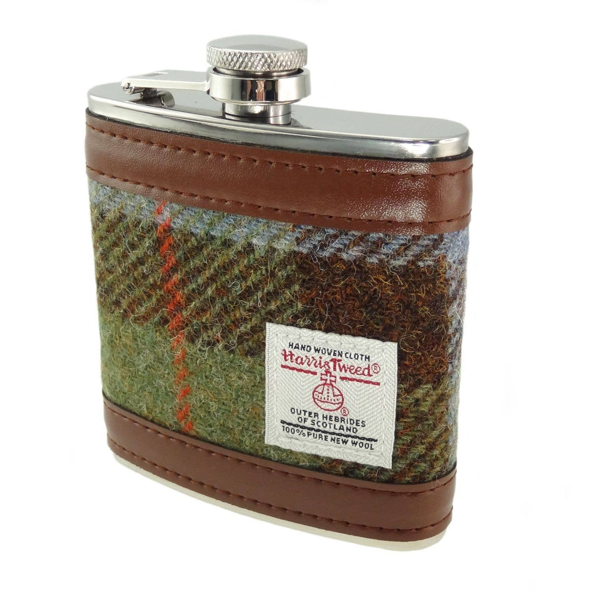 Harris Tweed 6oz Hip Flask | Gift Box MacLeod Tartan Dublin Gift Company