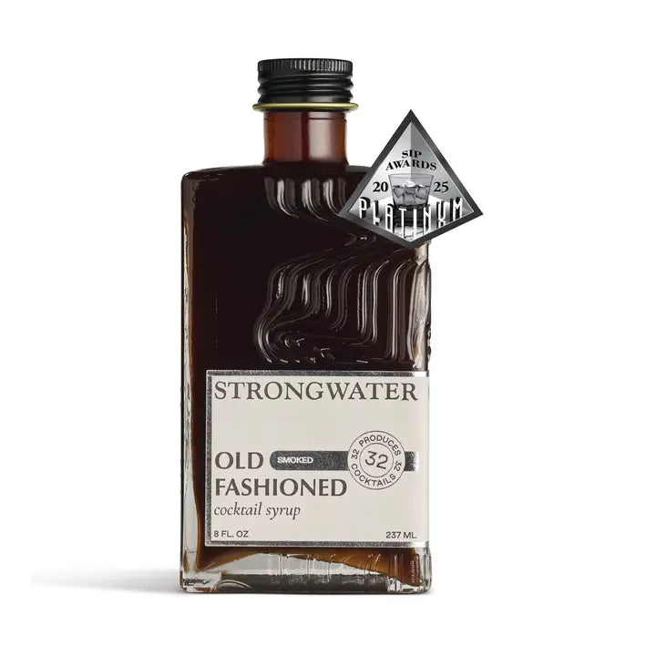 Strongwater Cocktail Syrup | Award-Winning Organic Mixer | Old Fashioned & More Smoked Cocktail Syrup strong water