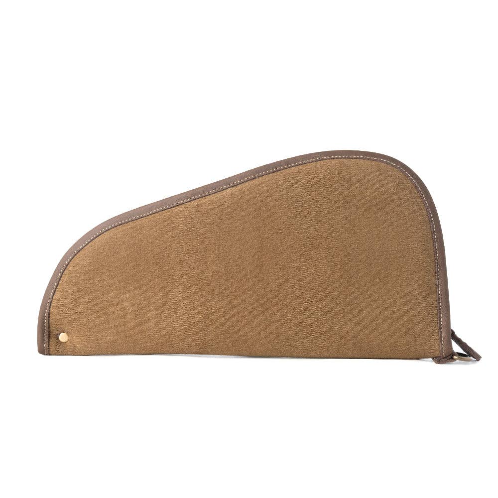 Saddle Range Cotton & Leather Gun Case | Western Pistol Case | Antique Olive Myra Bag