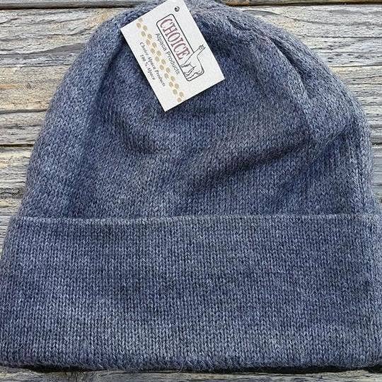 Iditarod 100% Baby Alpaca Beanie Hat | Extreme Cold Weather | Made in Peru Standard Fit Med Grey Choice Alpaca Products