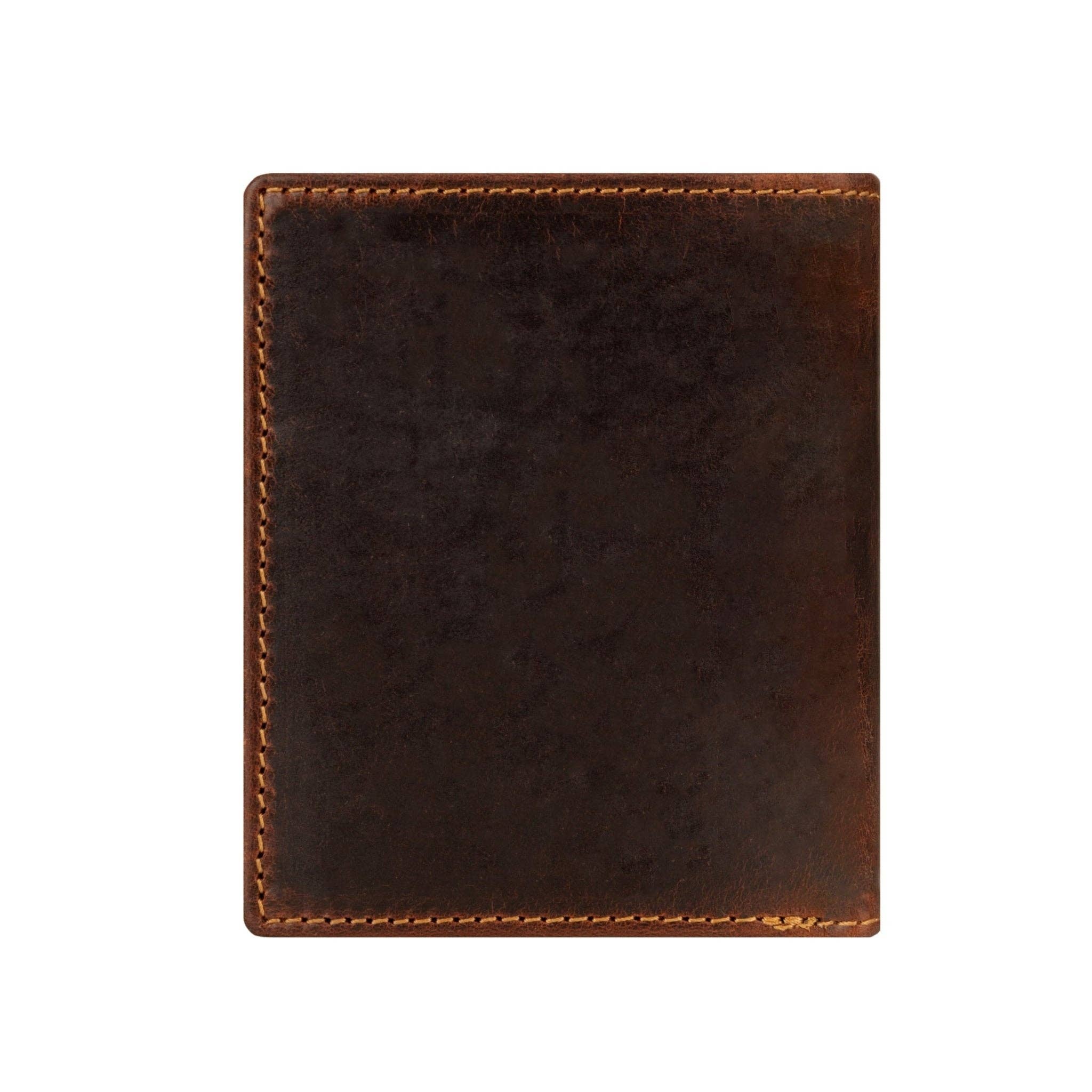 Philip Full-Grain Leather Trifold Wallet for Men | RFID Blocking Dark Brown Minori Leather