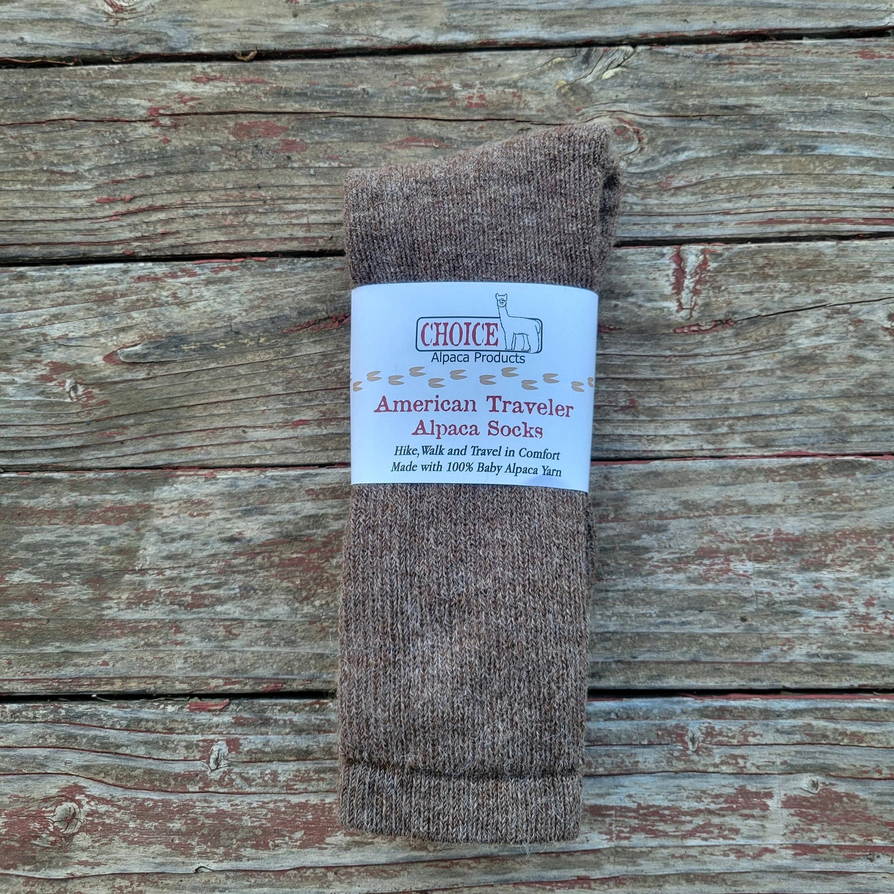Men's 100% Alpaca Socks | American Traveler | Made in USA Choice Alpaca Products