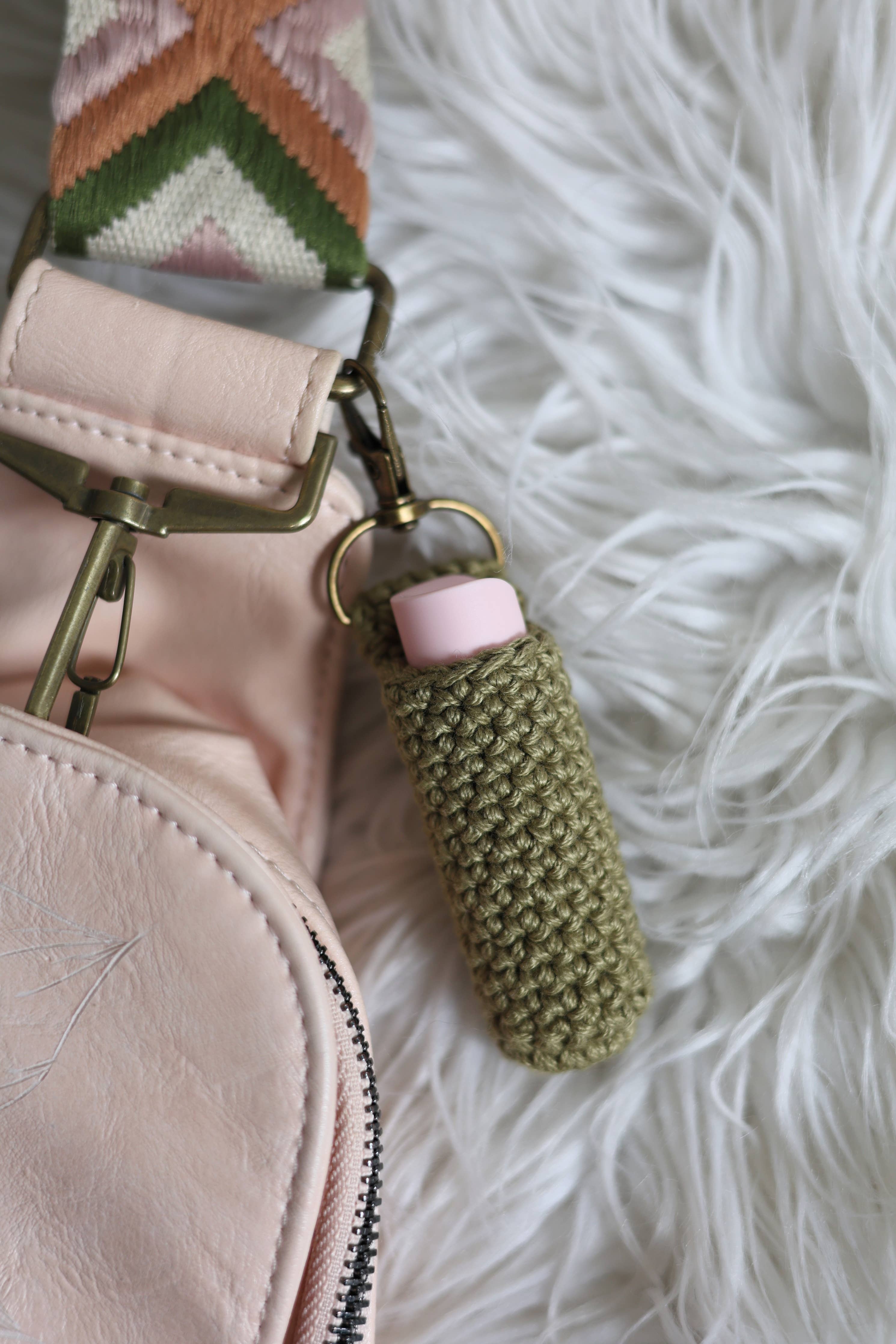 Crochet Lip Balm Holder | Extended Size for EOS & Large Balms | Handmade Gracy & Henry: Handmade