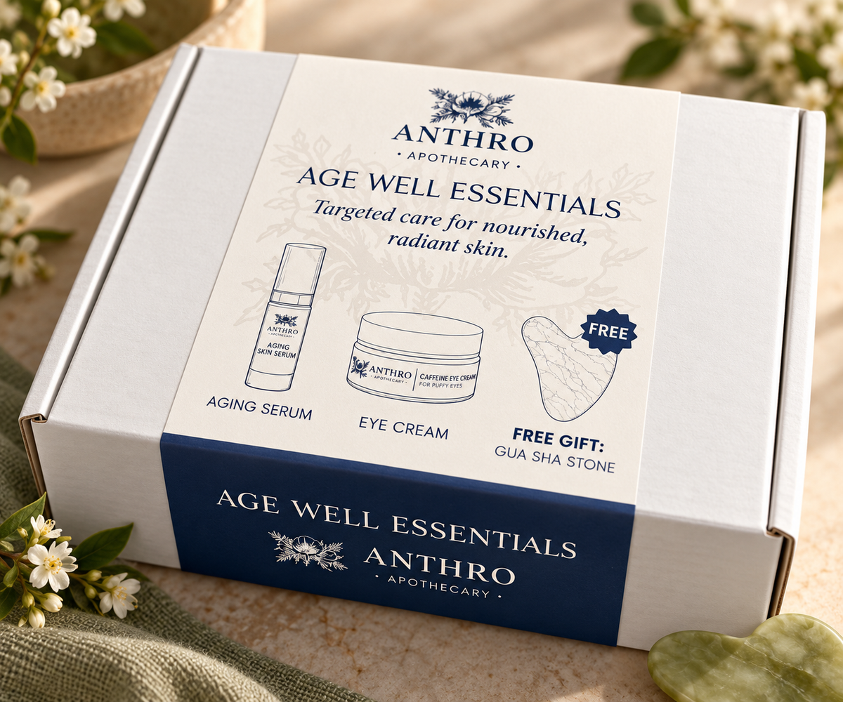 Age Well Essentials Bundle- FREE Gua Sha Stone Anthro Apothecary