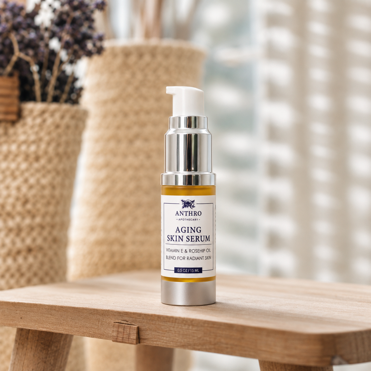 Natural Aging Skin Serum | Rosehip, Argan & Jojoba Oils | Handmade by Anthro Apothecary Handmade by Anthro Apothecary