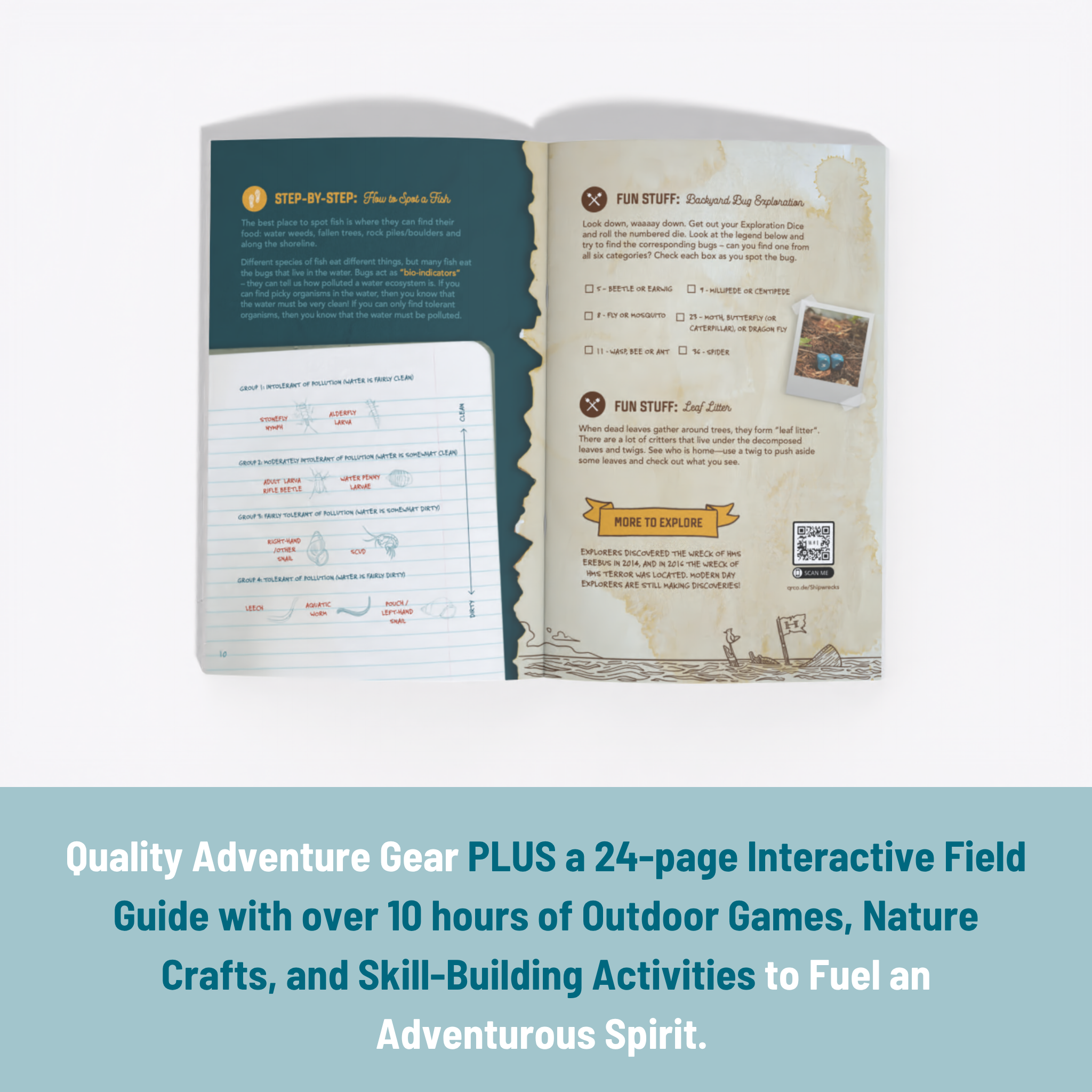 Kids Outdoor Adventure Kit Explorer STEM Nature Set Wild Life Outdoor Adventures