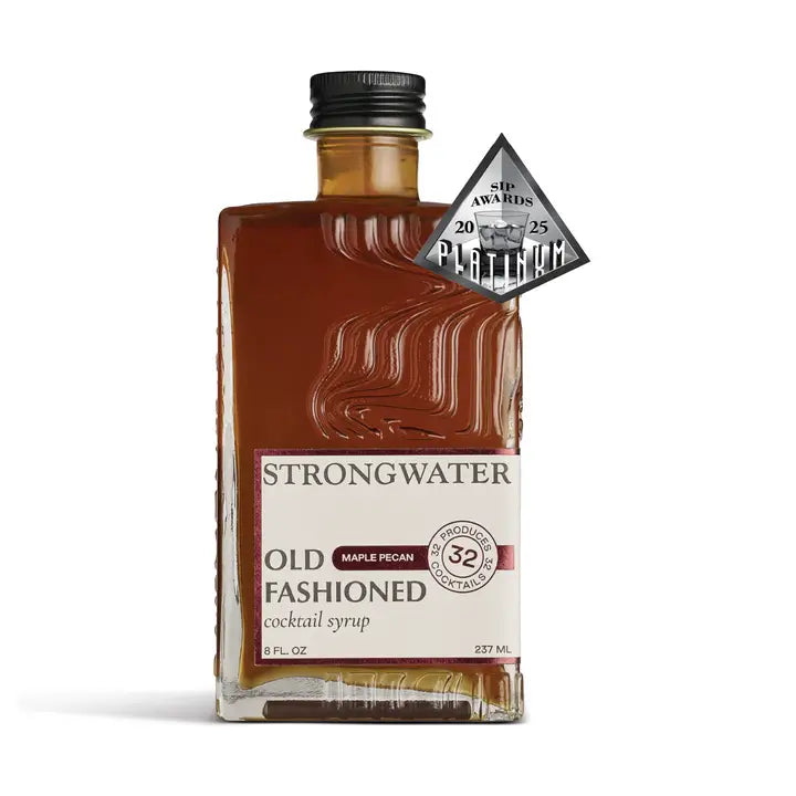 Strongwater Cocktail Syrup | Award-Winning Organic Mixer | Old Fashioned & More Maple Pecan Old Fashioned strong water
