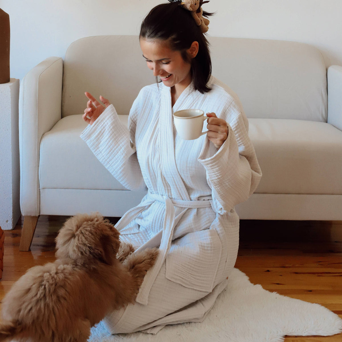Turkish Cotton Spa Robe VivaMaison