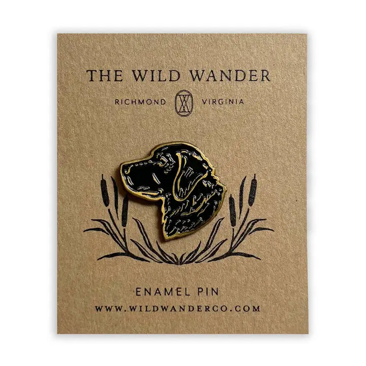 Wild Wander Enamel Pin Black Lab Anthro Apothecary