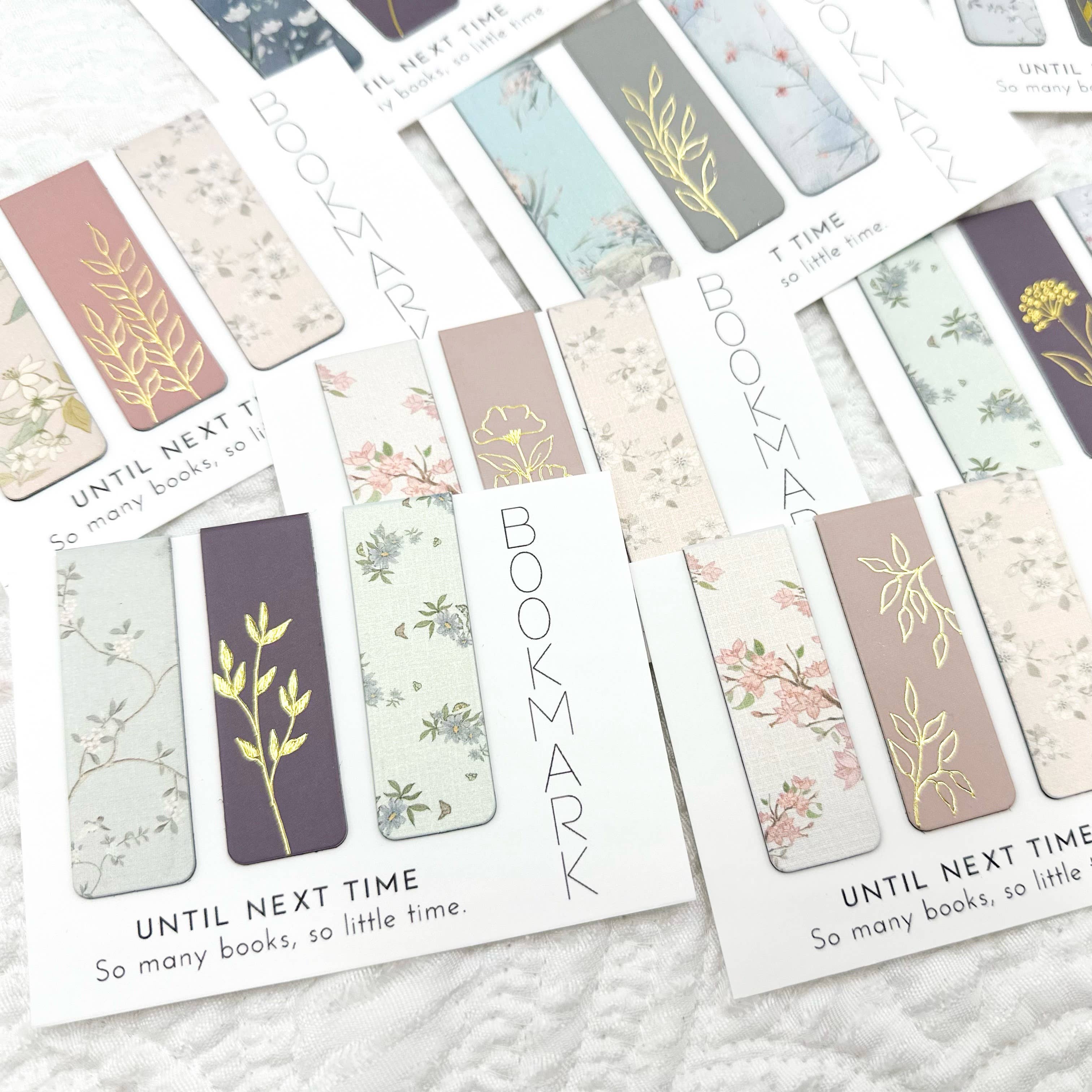 Magnetic Bookmarks Set of 3 | Floral Hand-Foiled | Unique Book Lover Gift A House of Books
