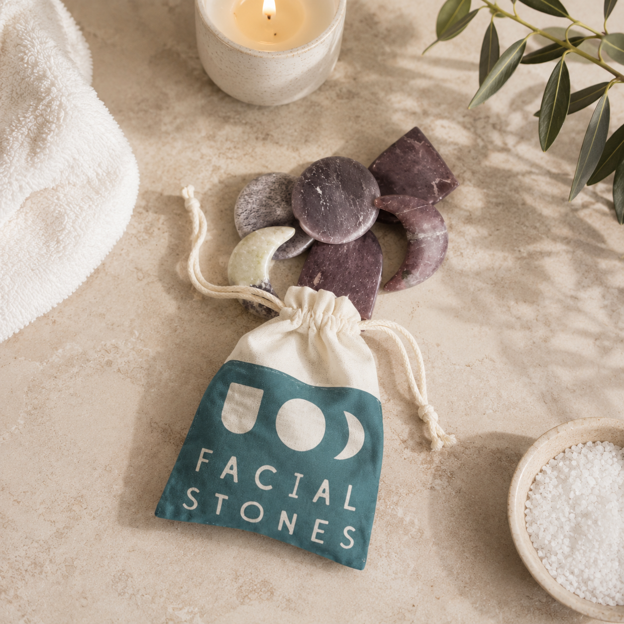 Palewa Soapstone Massage Stone Set – Fair Trade, Handcrafted | Face & Body