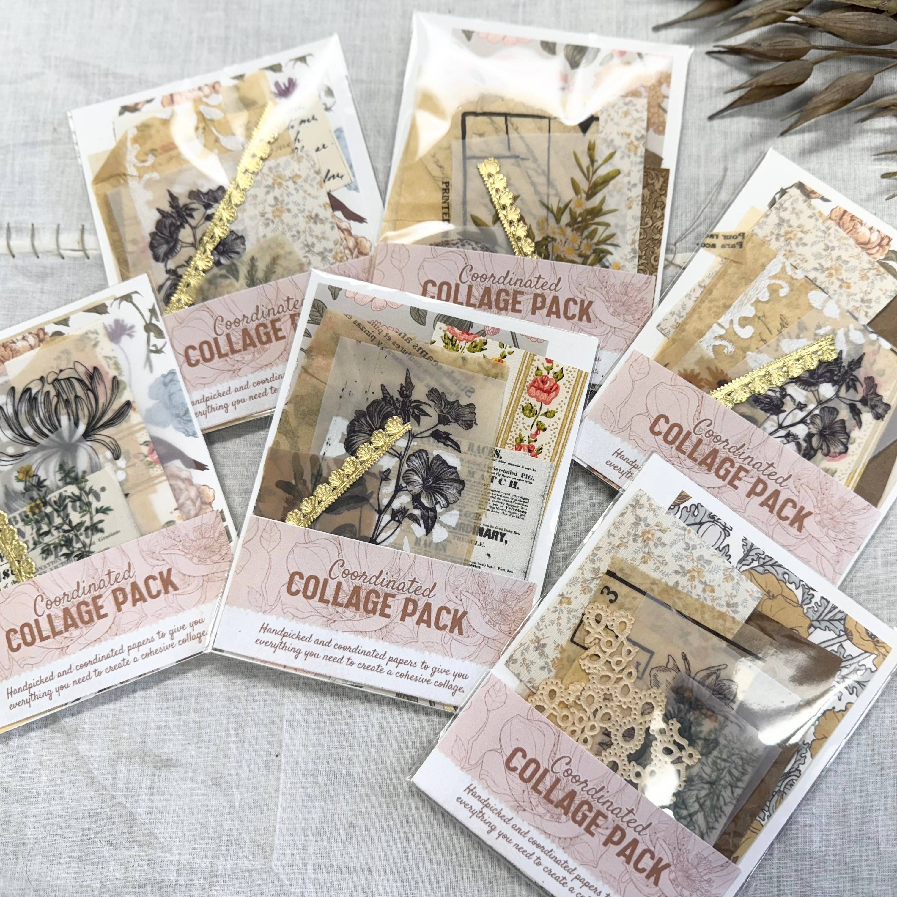 Mini Collage Pack | Vintage Ephemera | Junk Journal & Mixed Media Art Supplies A House of Books