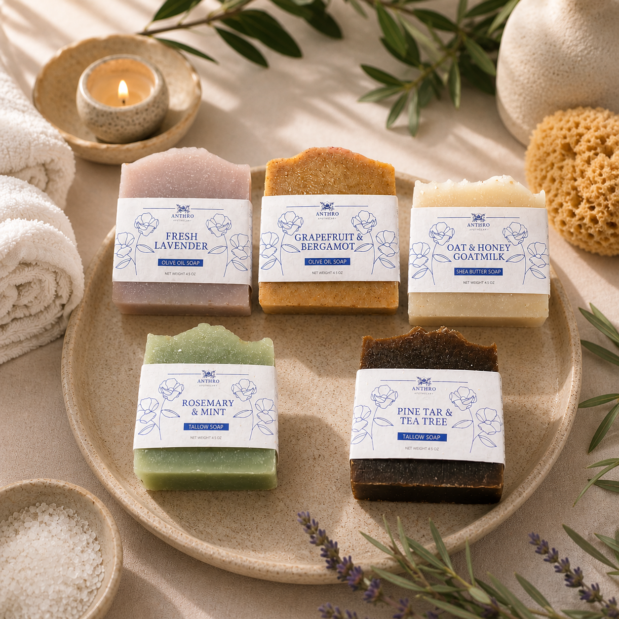 All-Natural Soap Bars