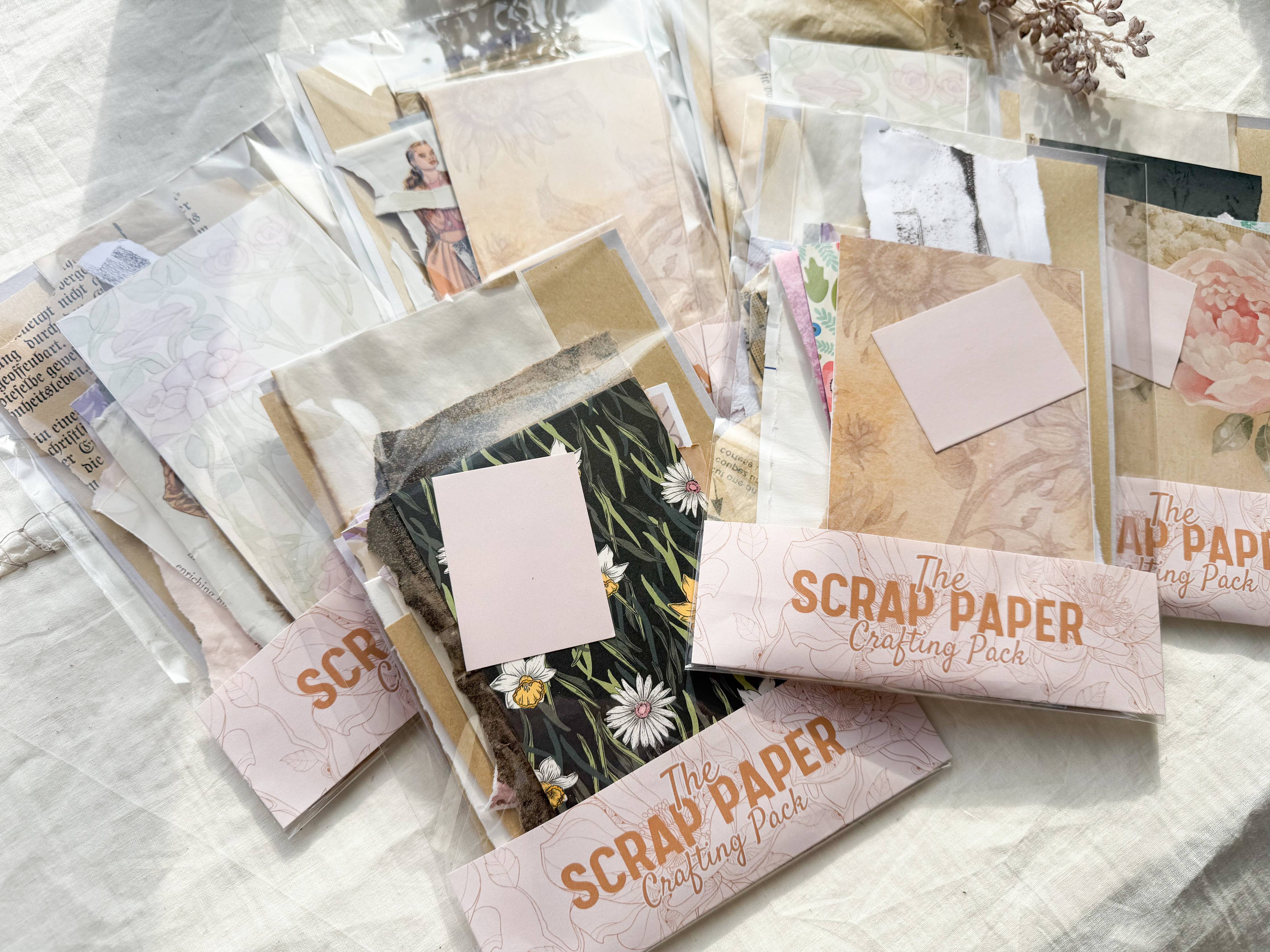Vintage Scrap Paper Crafting Kit | Junk Journal & Collage Supplies | Eco-Friendly A House of Books