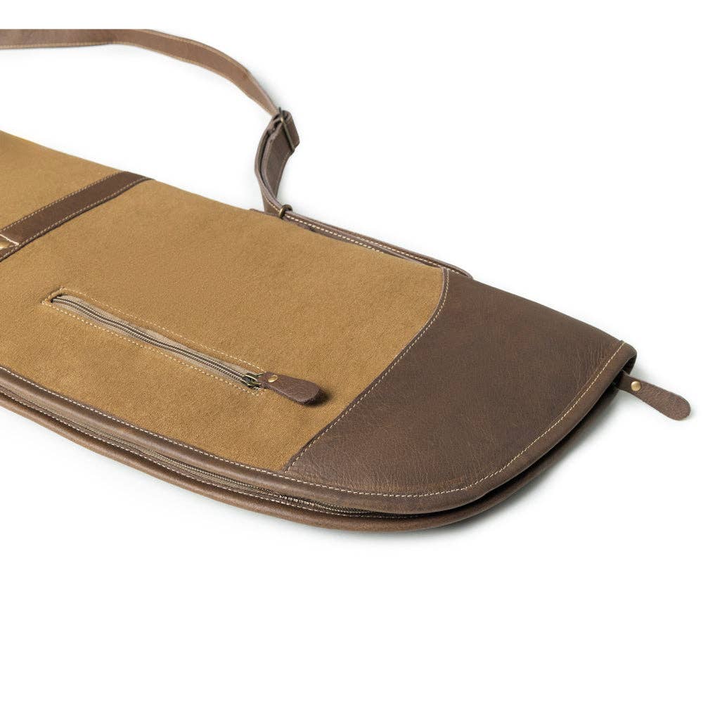 Long Range Cotton & Leather Rifle Case | Western Gun Case | Antique Olive Myra Bag