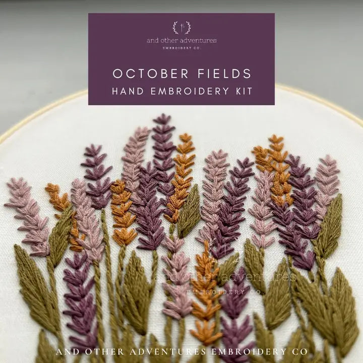 Hand Embroidery Kit for Beginners | Choose Your Design Embroidery Kit- October Fields And Other Adventures Embroidery Co
