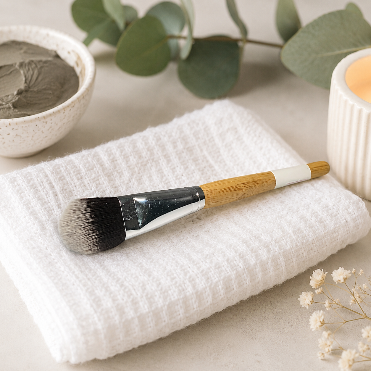 Bamboo Face Mask Applicator Brush – Eco-Friendly, Reusable | Mess-Free Application