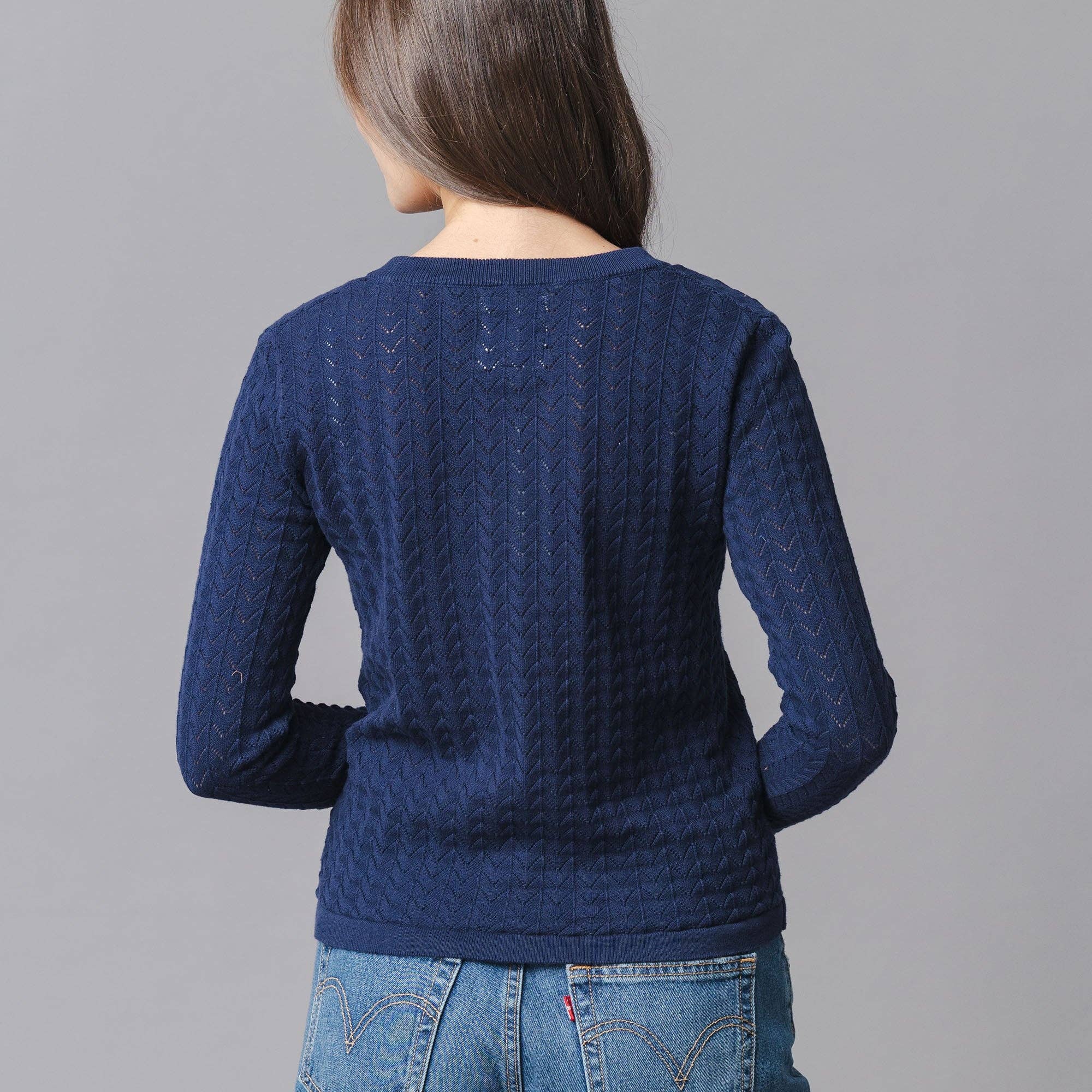 Women's 100% Organic Cotton Pointelle Cardigan | GOTS Certified Hope and Henry