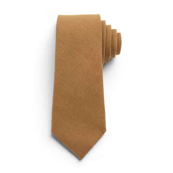 Men's Handmade Ties by Boon | Family-Made in the USA Regular- 2.5" wide x 58" long Tan Saddle Boon Ties