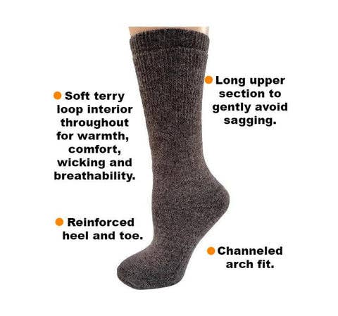 Men's 100% Alpaca Socks | American Traveler | Made in USA Choice Alpaca Products