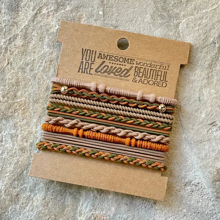 Upcycled Boho Hairties Earth Tones Anthro Apothecary