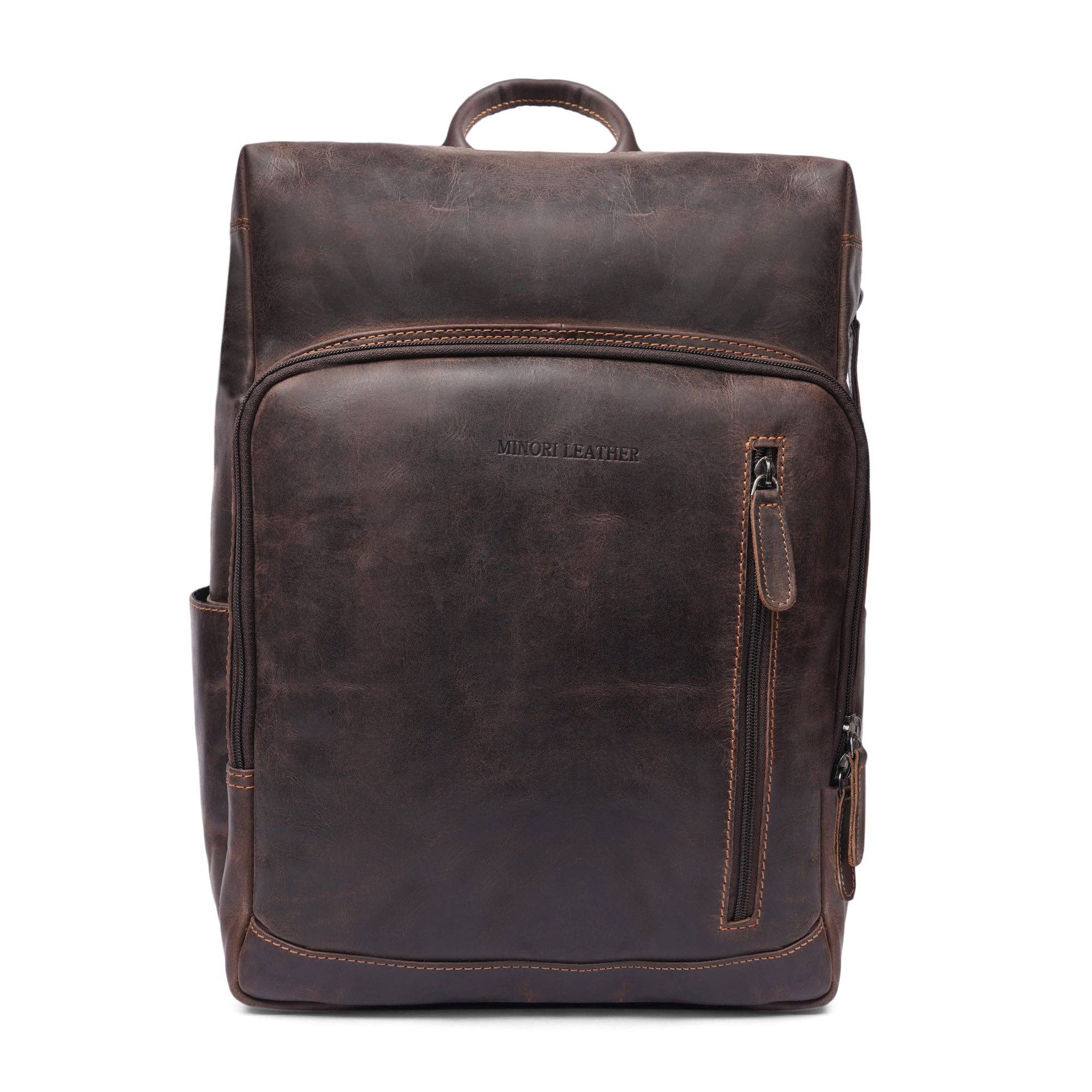 Oslo Full-Grain Leather Laptop Backpack | 16" Laptop Bag Minori Leather