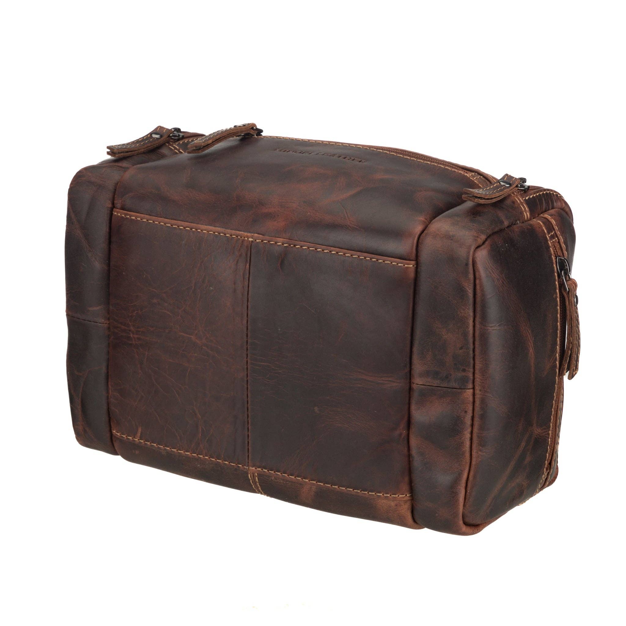 Winston Full-Grain Leather Toiletry Bag | Large Dopp Kit for Men Minori Leather