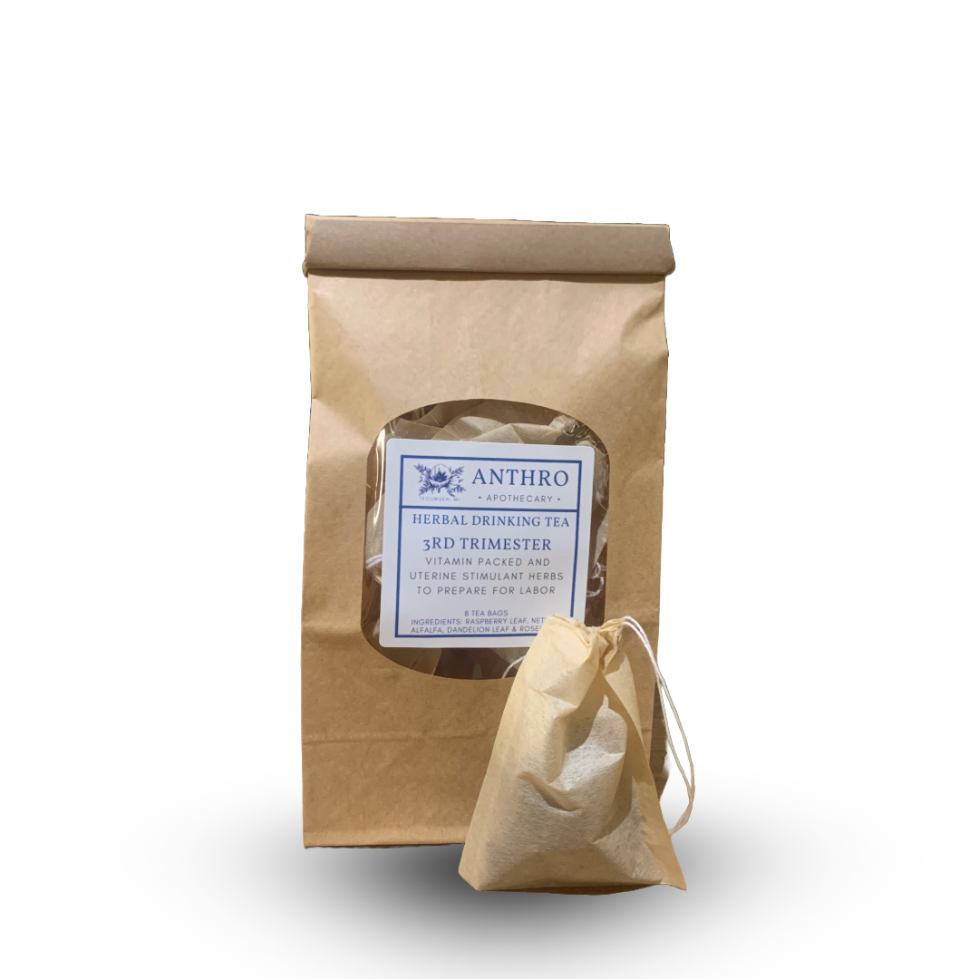 3rd Trimester Herbal Tea | Herbal Support Blend 8 Tea Bags Anthro Apothecary