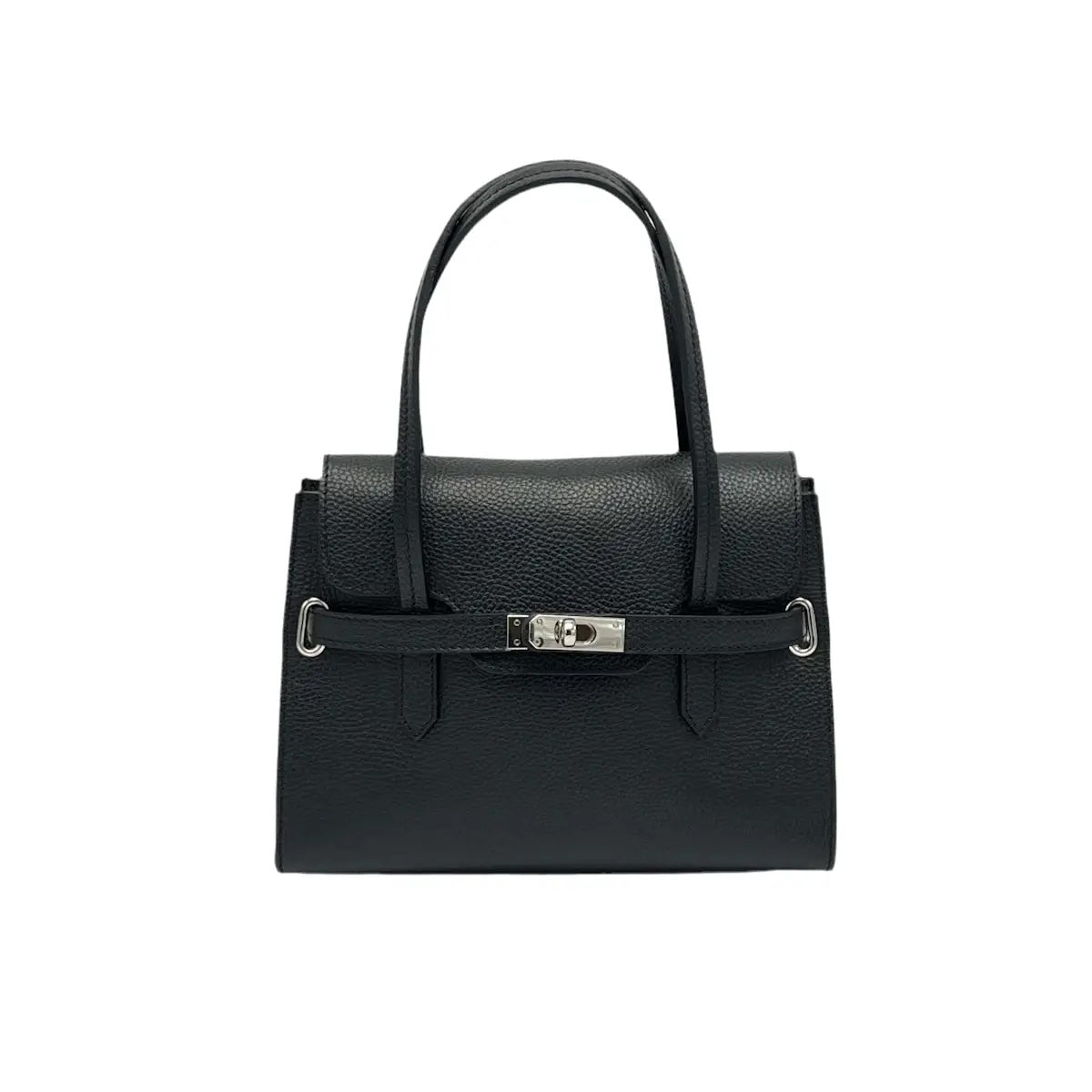 Italian Leather Hand Bag Black Anthro Apothecary