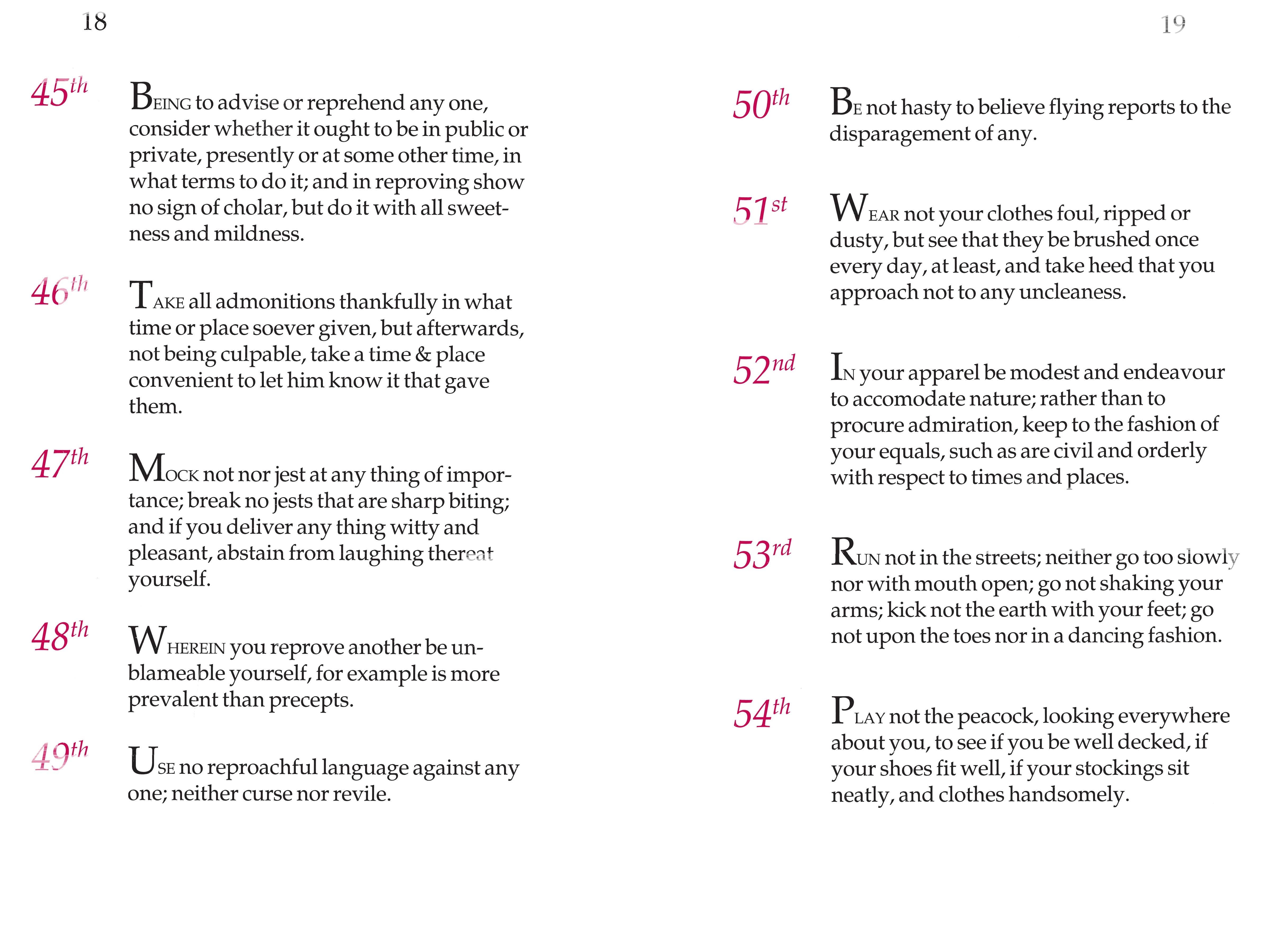George Washington's Rules of Civility and Decent Behaviour Applewood Books